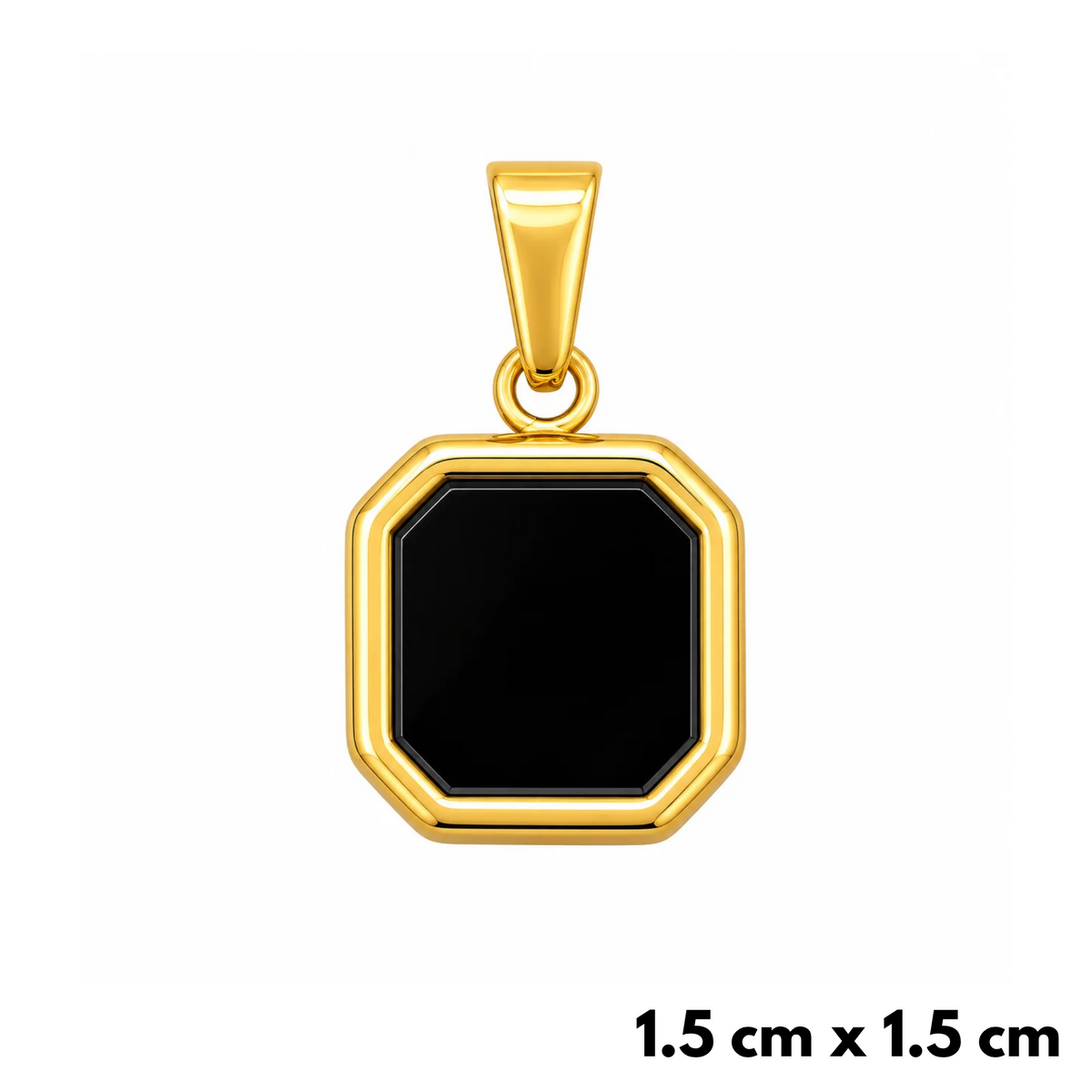 Zawieszka Black Octagon Złota